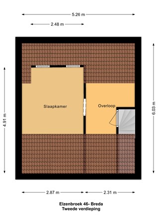 Floor plan - Elzenbroek 46, 4822 XD Breda 